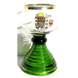 Beehive Stem Miniature Goblet Goldenes Dachl Innsbruck Germany Souviner Glass